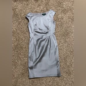 Ralph Lauren gray ruched dress